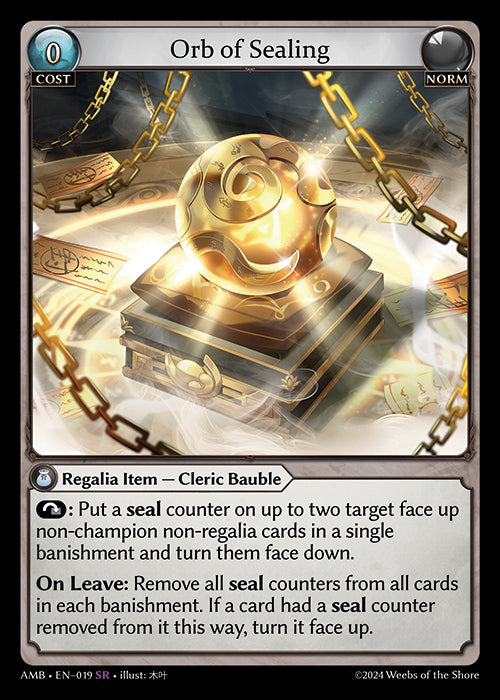 Orb of Sealing (Foil) - Ultra Rare Cards