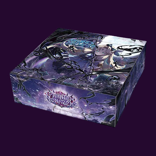 Card game box with fantasy design on a white background