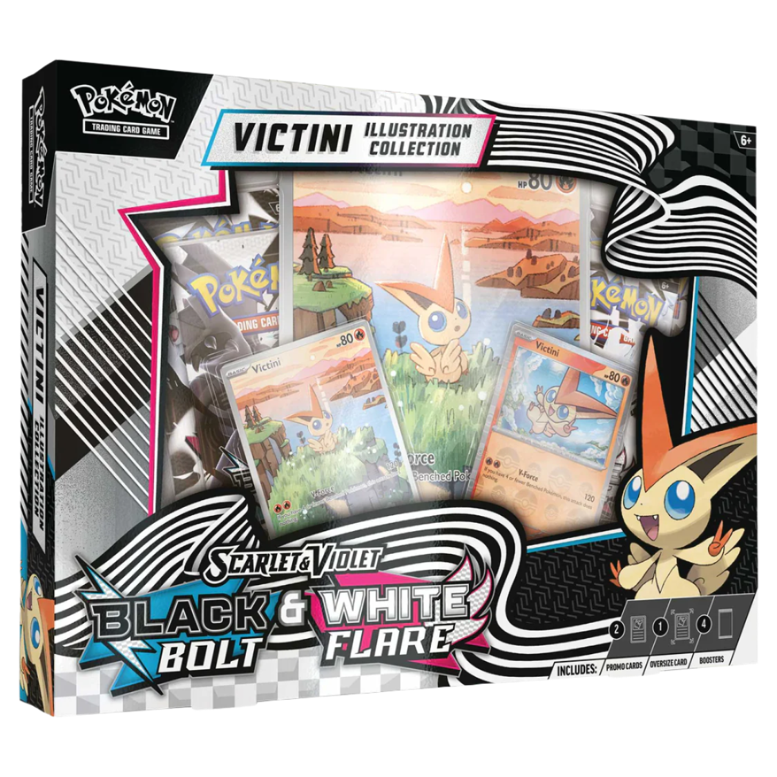 Pokémon TCG: Scarlet & Violet 10.5 - Black Bolt & White Flare Unova Victini Illustration Collection - Ultra Rare Cards