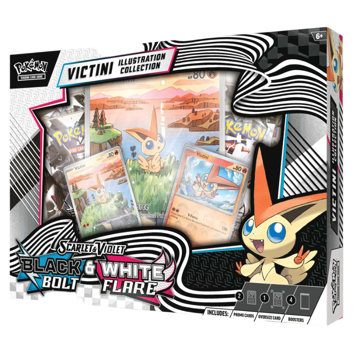 Pokémon TCG: Scarlet & Violet 10.5 - Black Bolt & White Flare Unova Victini Illustration Collection - Ultra Rare Cards