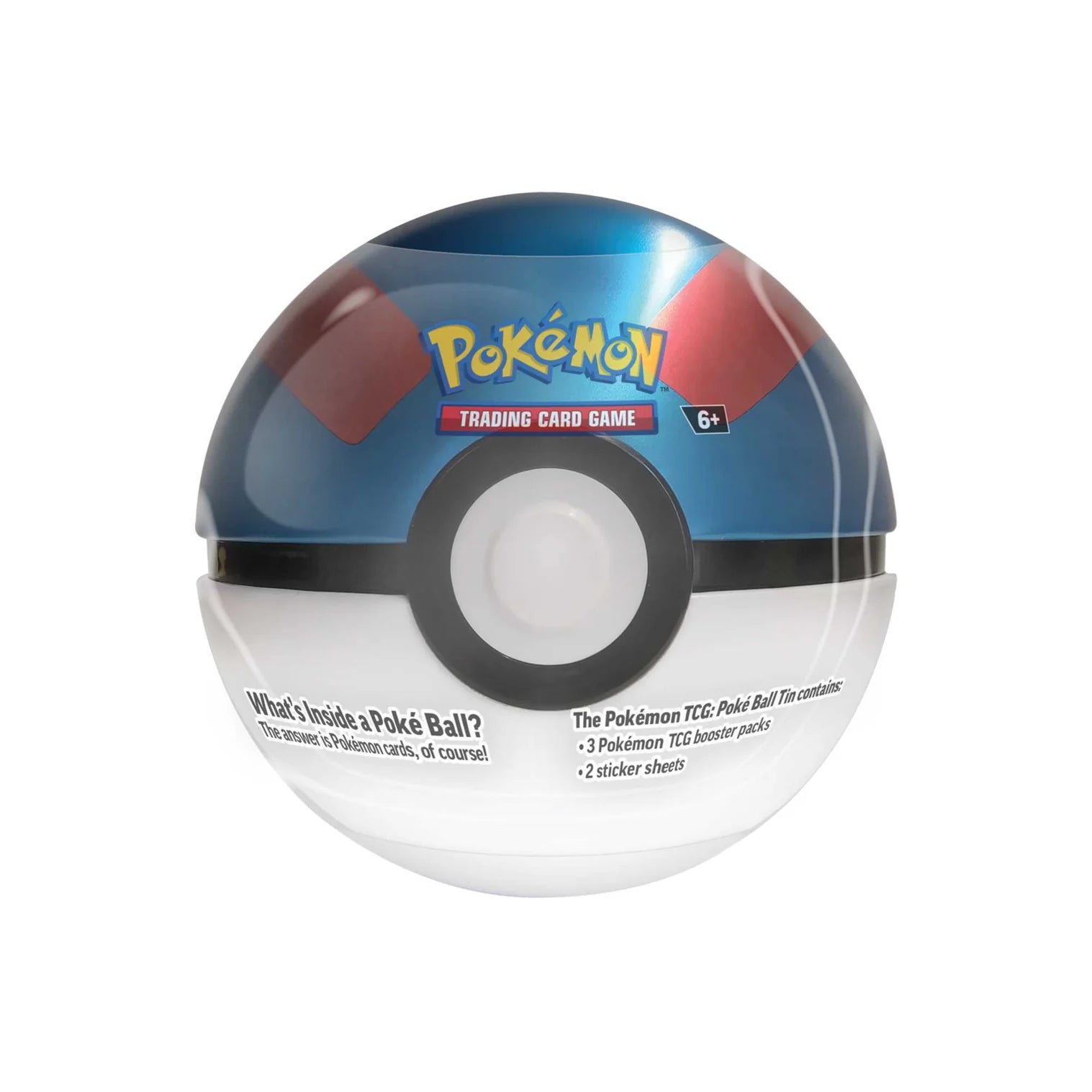 Poké Ball packaging with Pokémon branding on a white background