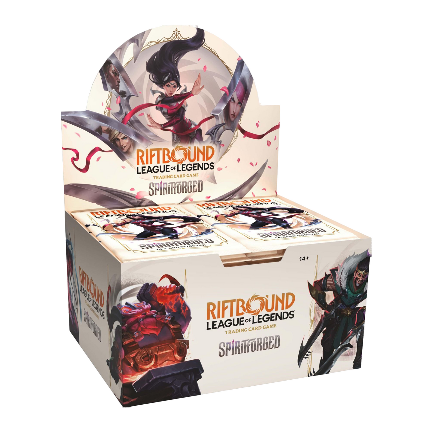 Riftbound League of Legends trading card game packaging on a white background
