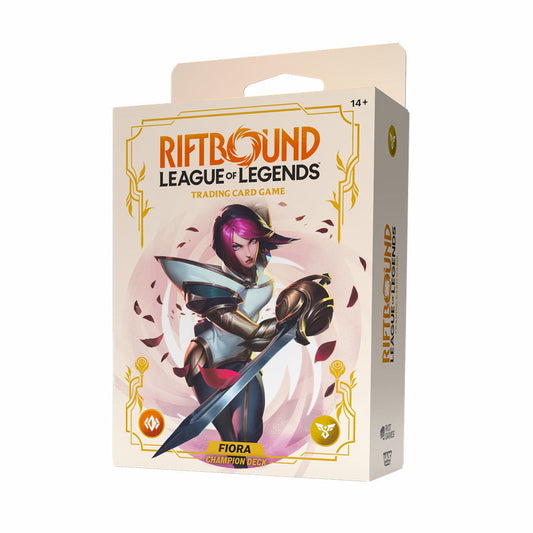 Riftbound League of Legends trading card game box with character illustration on a white background