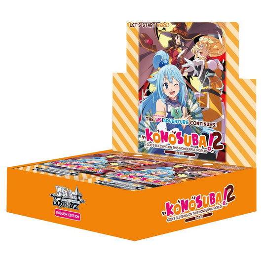 Konosuba! 2 trading card game box with anime-style packaging