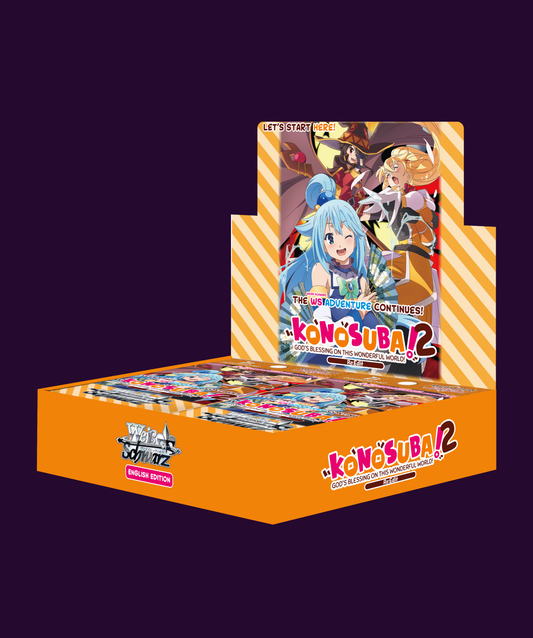 Sealed Weiss Schwarz KONO SUBA: God's Blessing on This Wonderful World! Re:Edit Booster Box in original retail packaging containing 12 booster packs.