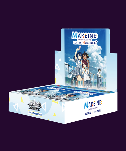 Sealed Weiss Schwarz Makeine: Too Many Losing Heroines! Booster Box in original retail packaging containing 12 booster packs.