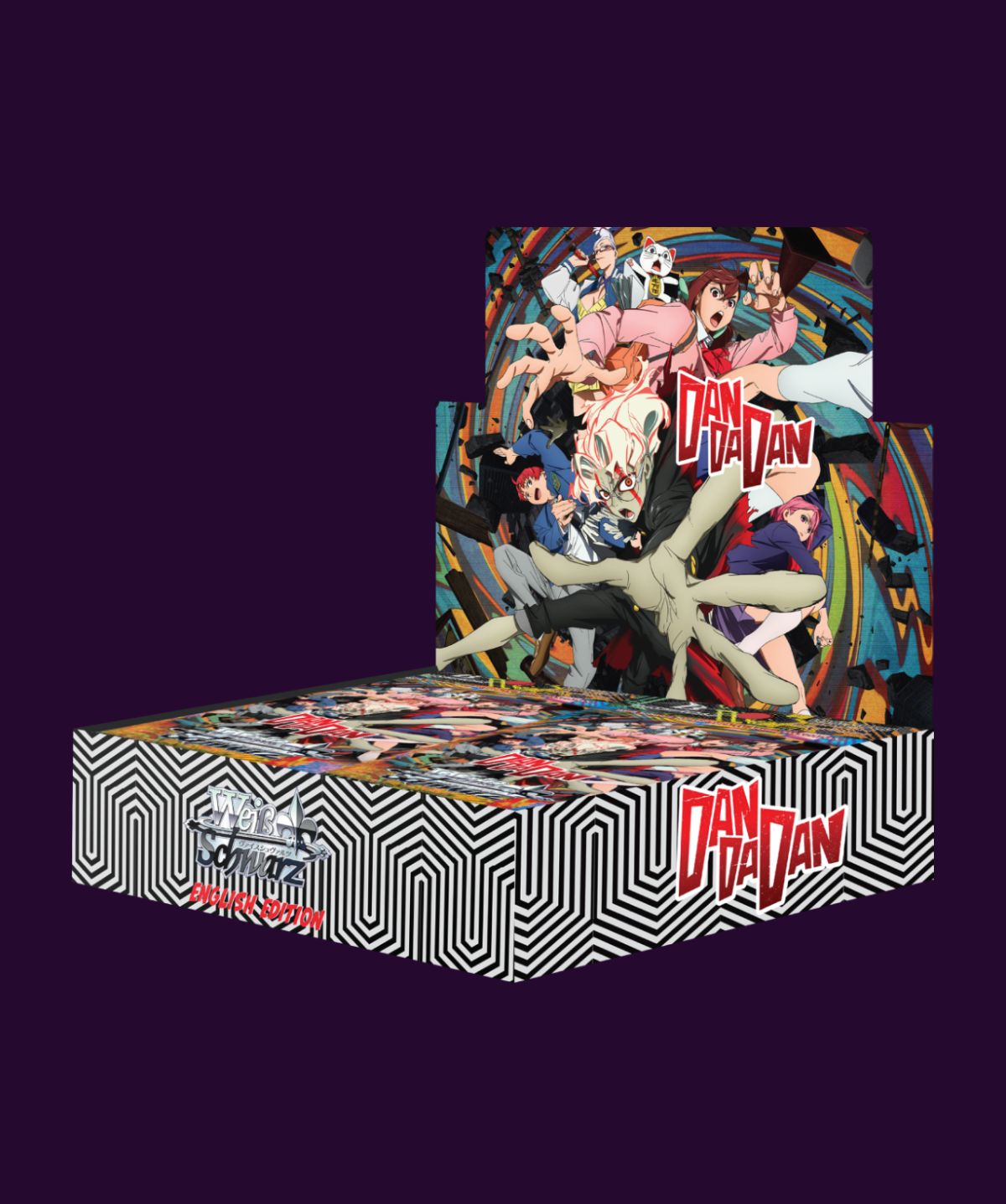 Sealed Weiss Schwarz TV Anime DANDADAN Booster Box in original retail packaging containing 12 booster packs.