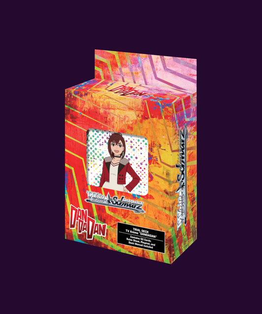 Sealed Weiss Schwarz TV Anime DANDADAN Trial Deck in original retail packaging with a ready-to-play deck.