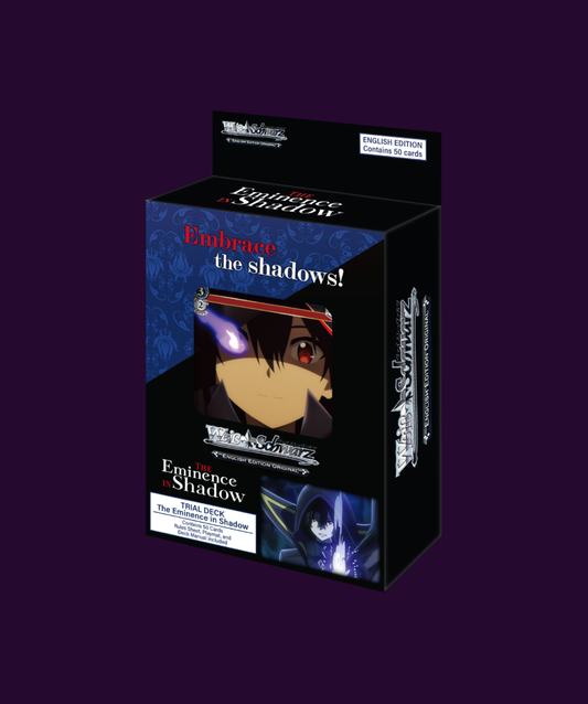 Sealed Weiss Schwarz The Eminence in Shadow Trial Deck in original retail packaging with a ready-to-play deck.