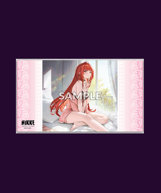 Official Weiss Schwarz Vol.17 rubber playmat featuring GODDESS OF VICTORY: NIKKE Rapi: Red Hood Cherished Red artwork for trading card games.
