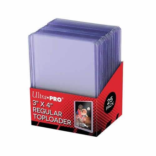 Ultra Pro - 3 x 4 Inch Toploaders Clear (25 Pack) - Ultra Rare Cards