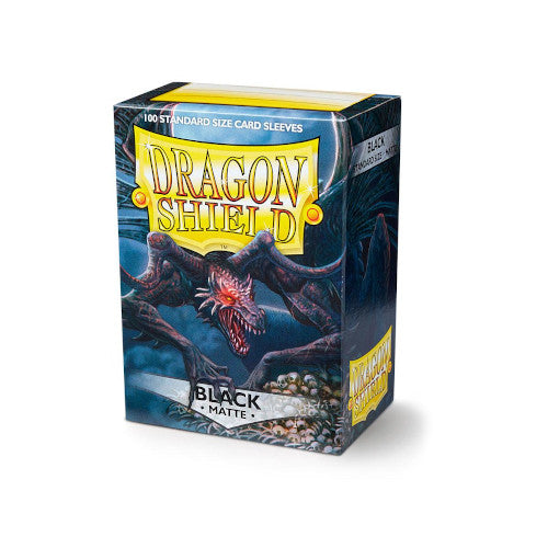 Dragon Shield - Matte Standard Size Sleeves 100pk - Black - Ultra Rare Cards