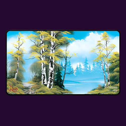 Ultra Pro - Bob Ross Lakeside Path - Black Stitched Playmat - Ultra Rare Cards