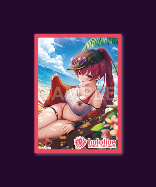 hololive OFFICIAL CARD GAME Vol.50 Kasuri Sleeves featuring Houshou Marine official card sleeves