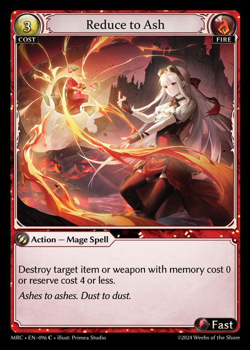 Reduce to Ash (Foil) - Ultra Rare Cards