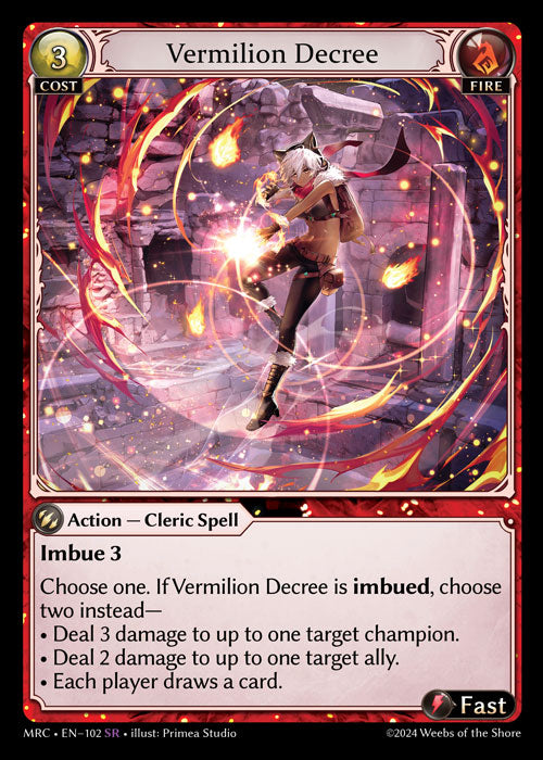 Vermilion Decree (Foil) - Ultra Rare Cards